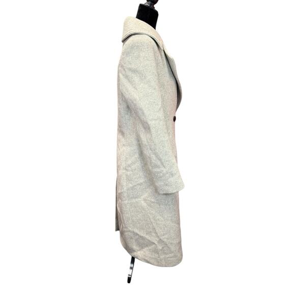Club Monaco Daylina Wool Cashmere Wrap Coat Gray Size Large Long - Picture 9 of 16